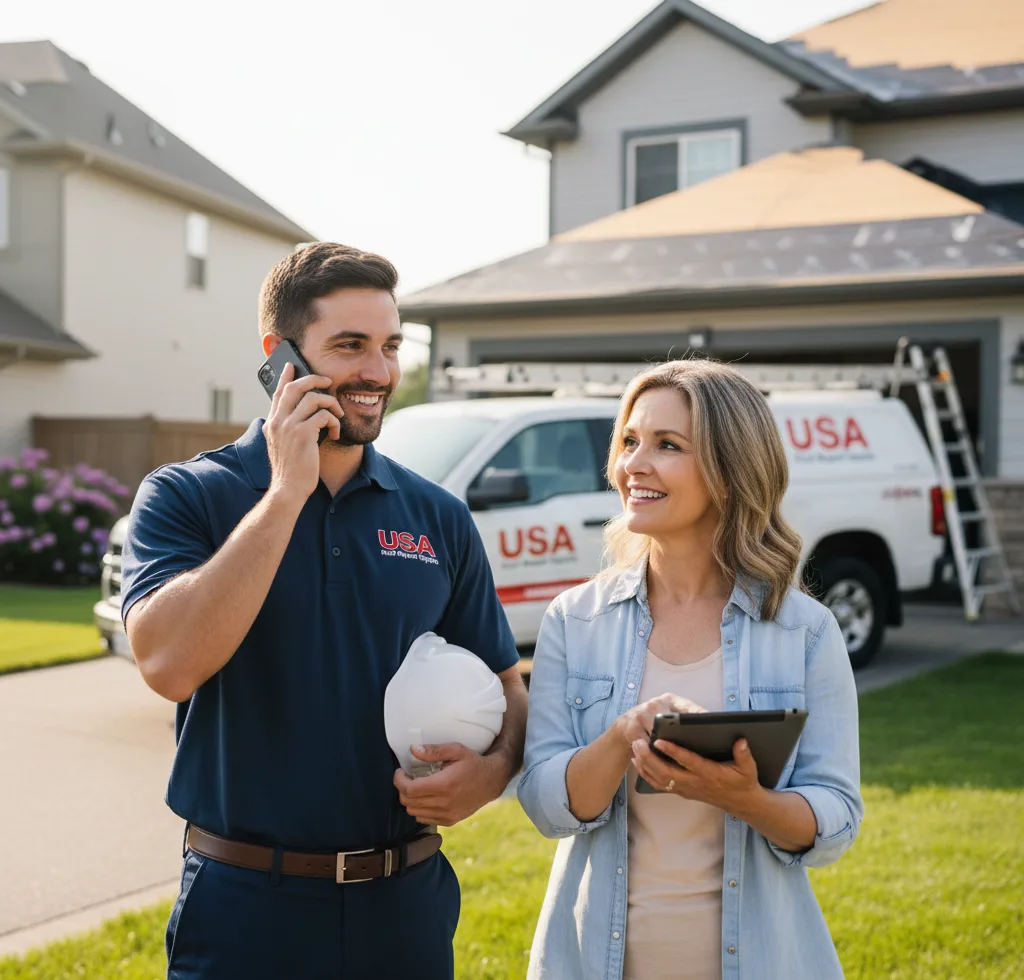 USA Roof Repair Experts customer support in Tipton